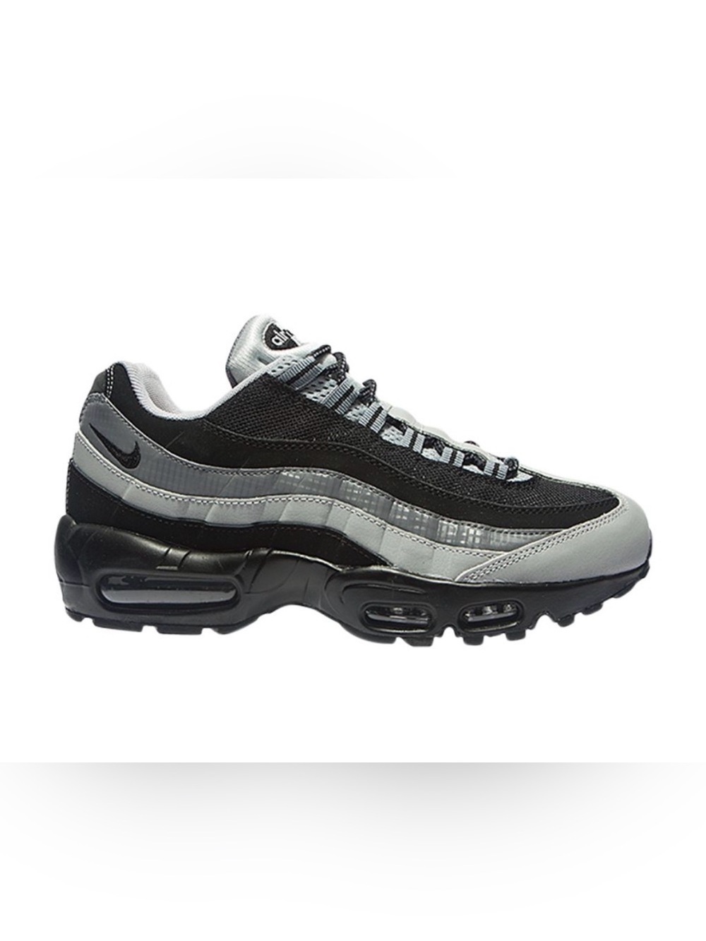 Nike womes 's Black & Gray Mesh Air Max 95 Sneakers